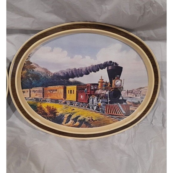 American Express Train Tin Trays Limited Edition Sunshine Bisuits 14.5"x11.5" - Picture 3 of 5